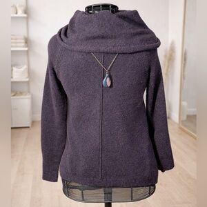 Ruby Moon Deep Purple Cowl Neck Sweater